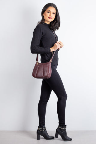 Bolsa transversal em couro liso Greice - Enluaze - Bolsas, Mochilas e Acessórios em Couro Legítimo