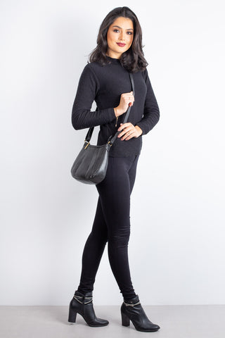 Bolsa transversal em couro liso Greice - Enluaze - Bolsas, Mochilas e Acessórios em Couro Legítimo