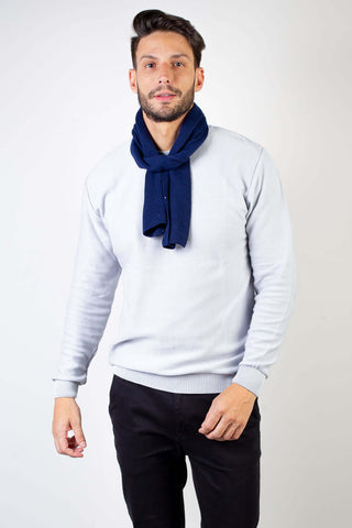 Cachecol fino de malha tricô masculino 50447 - Enluaze - Vestuário e Acessórios em Couro Legítimo