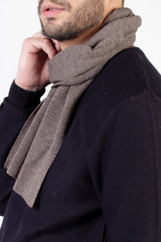 Cachecol fino de malha tricô masculino 50447 - Enluaze - Vestuário e Acessórios em Couro Legítimo