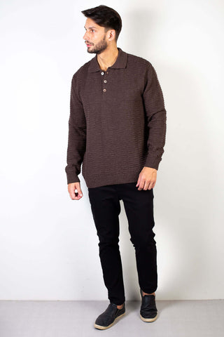 Blusa de malha masculina gola polo 50577 - Enluaze - Vestuário e Acessórios em Couro Legítimo
