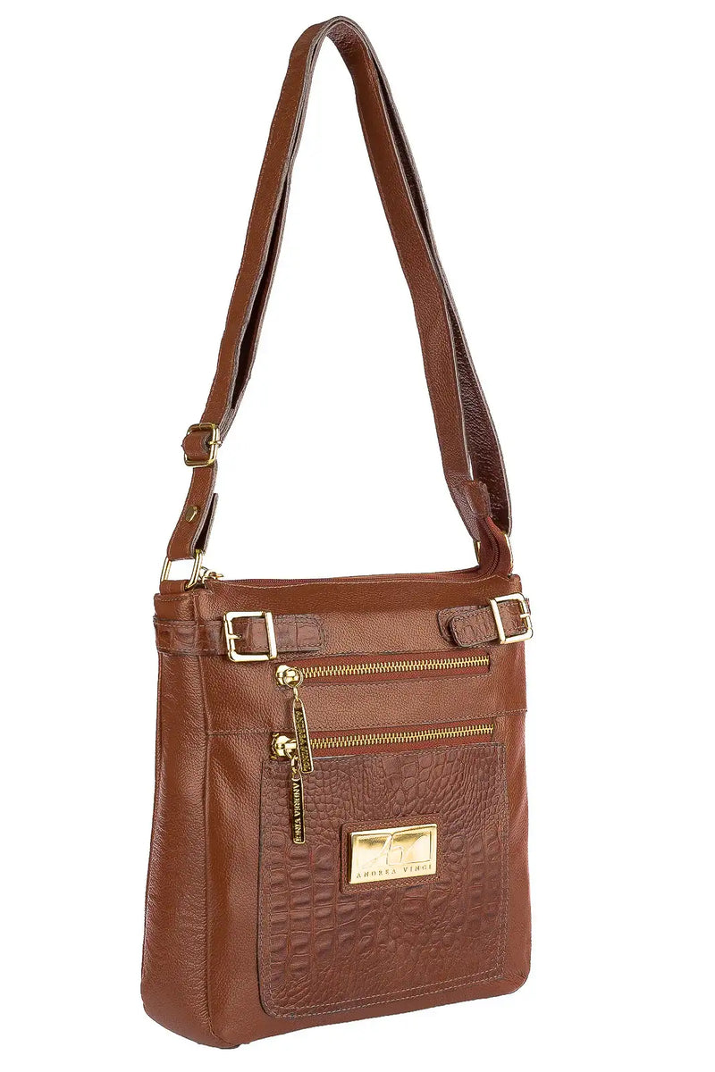 Bolsa Transversal de couro croco Chloe