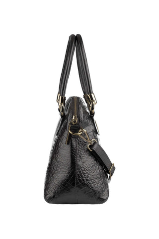 Bolsa baú de couro croco Donna - Enluaze - Bolsas, Mochilas e Acessórios em Couro Legítimo