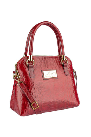 Bolsa baú de couro croco Donna - Enluaze - Bolsas, Mochilas e Acessórios em Couro Legítimo