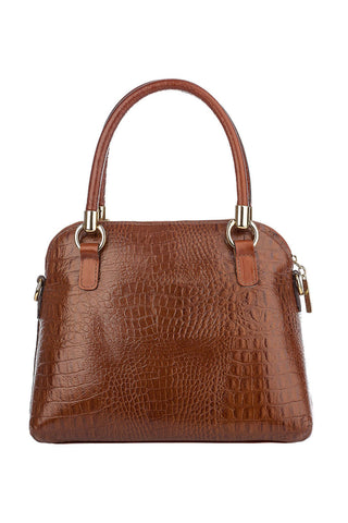 Bolsa baú de couro croco Donna - Enluaze - Bolsas, Mochilas e Acessórios em Couro Legítimo