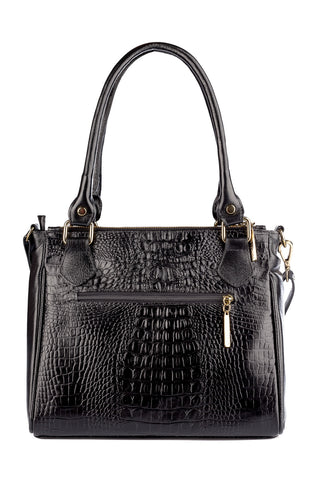Bolsa de couro com divisórias croco Tiffy - Enluaze - Bolsas, Mochilas e Acessórios em Couro Legítimo