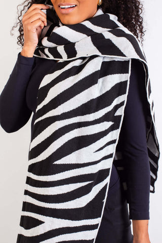 Cachecol echarpe feminino de malha tricô 60042 Animal Print - Enluaze - Vestuário e Acessórios em Couro Legítimo