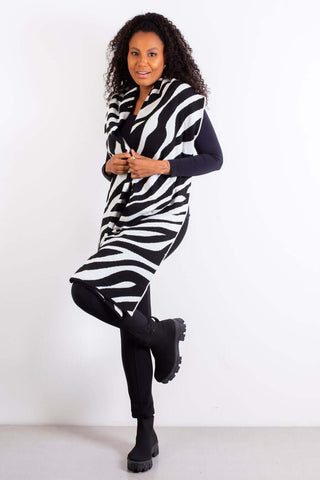 Cachecol echarpe feminino de malha tricô 60042 Animal Print - Enluaze - Vestuário e Acessórios em Couro Legítimo