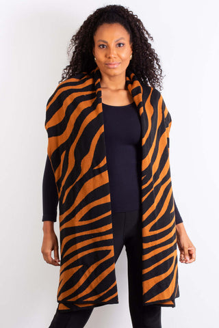 Cachecol echarpe feminino de malha tricô 60042 Animal Print - Enluaze - Vestuário e Acessórios em Couro Legítimo