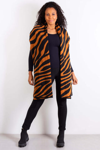 Cachecol echarpe feminino de malha tricô 60042 Animal Print - Enluaze - Vestuário e Acessórios em Couro Legítimo