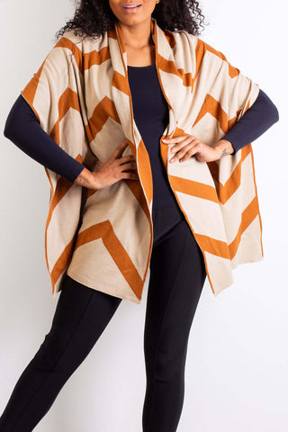 Cachecol echarpe feminino de malha tricô 60045 Chevron - Enluaze - Vestuário e Acessórios em Couro Legítimo