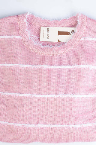 Blusa de malha feminina detalhe com brilho 61545 - Enluaze - Vestuário e Acessórios em Couro Legítimo