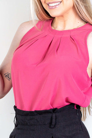 Blusa regata feminina 64390 - Enluaze - Vestuário e Acessórios em Couro Legítimo
