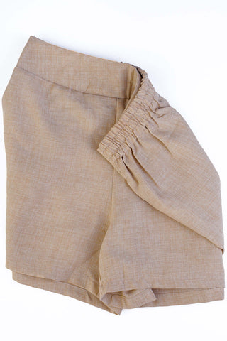 Short feminino alfaiataria com elástico 64526 - Enluaze - Vestuário e Acessórios em Couro Legítimo
