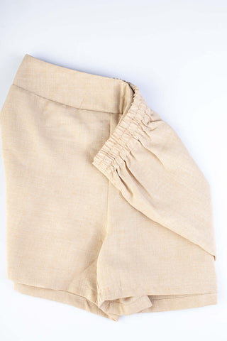 Short feminino alfaiataria com elástico 64526 - Enluaze - Vestuário e Acessórios em Couro Legítimo