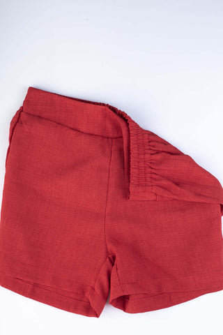 Short feminino alfaiataria com elástico 64526 - Enluaze - Vestuário e Acessórios em Couro Legítimo