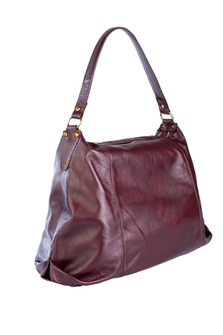 Bolsa saco grande de couro liso Cris - Enluaze - Bolsas, Mochilas e Acessórios em Couro Legítimo