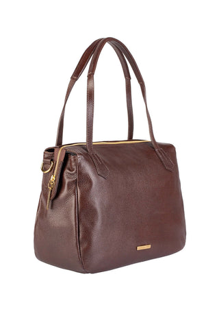 Bolsa básica de ombro em couro liso Débora - Enluaze - Bolsas, Mochilas e Acessórios em Couro Legítimo
