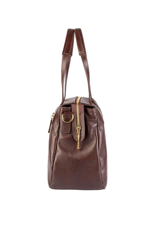 Bolsa básica de ombro em couro liso Débora - Enluaze - Bolsas, Mochilas e Acessórios em Couro Legítimo