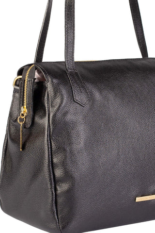 Bolsa básica de ombro em couro liso Débora - Enluaze - Bolsas, Mochilas e Acessórios em Couro Legítimo