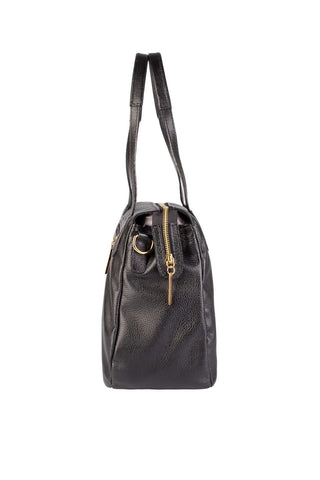 Bolsa básica de ombro em couro liso Débora - Enluaze - Bolsas, Mochilas e Acessórios em Couro Legítimo