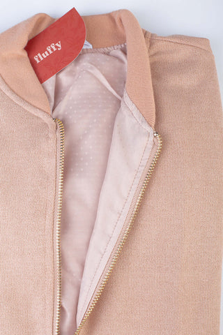 Jaqueta feminina suede forrada com bolsos 70414 - Enluaze - Vestuário e Acessórios em Couro Legítimo