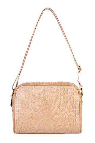 Bolsa quadrada de couro croco Daiana - Enluaze - Bolsas, Mochilas e Acessórios em Couro Legítimo