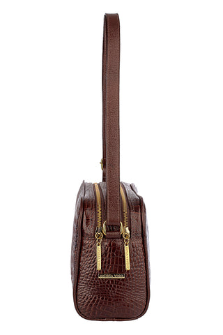 Bolsa quadrada de couro croco Daiana - Enluaze - Bolsas, Mochilas e Acessórios em Couro Legítimo