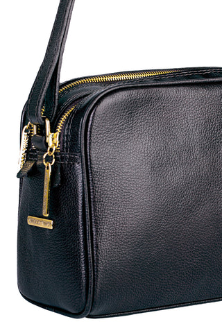 Bolsa quadrada de couro liso Daiana - Enluaze - Bolsas, Mochilas e Acessórios em Couro Legítimo
