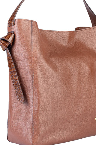 Bolsa sacola de ombro em couro croco Mara - Enluaze - Bolsas, Mochilas e Acessórios em Couro Legítimo