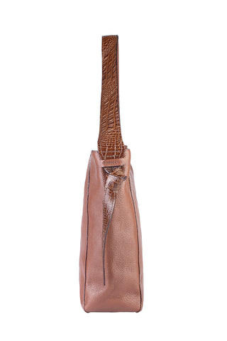 Bolsa sacola de ombro em couro croco Mara - Enluaze - Bolsas, Mochilas e Acessórios em Couro Legítimo