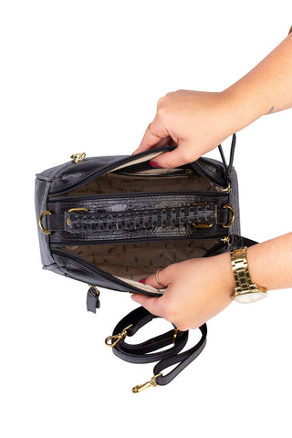 Bolsa pequena de couro croco Ruth - Enluaze - Bolsas, Mochilas e Acessórios em Couro Legítimo