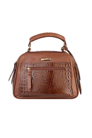 Bolsa pequena de couro croco Ruth - Enluaze - Bolsas, Mochilas e Acessórios em Couro Legítimo