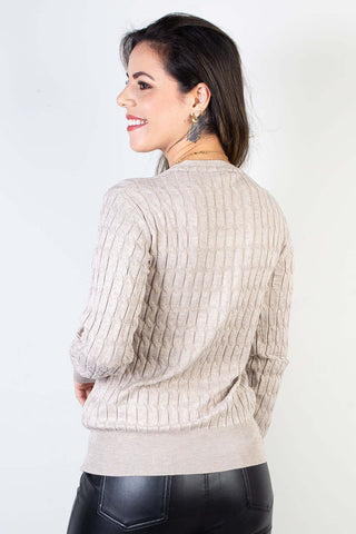 Casaco cardigan com botões 70870 - Enluaze - Vestuário e Acessórios em Couro Legítimo