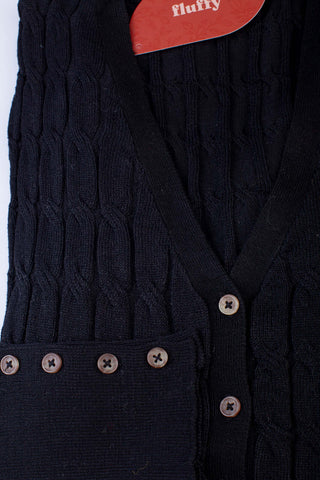 Casaco cardigan com botões 70870 - Enluaze - Vestuário e Acessórios em Couro Legítimo