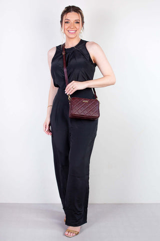 Bolsa pequena de couro matelassê Beatriz - Enluaze - Bolsas, Mochilas e Acessórios em Couro Legítimo