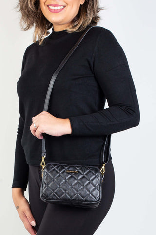 Bolsa pequena de couro matelassê Beatriz - Enluaze - Bolsas, Mochilas e Acessórios em Couro Legítimo