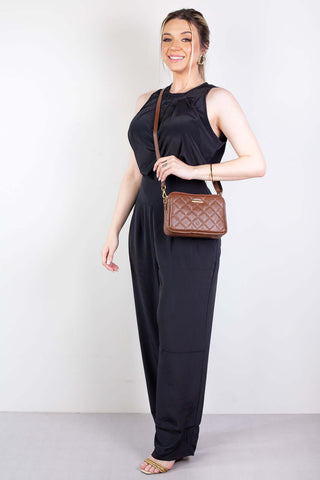 Bolsa pequena de couro matelassê Beatriz - Enluaze - Bolsas, Mochilas e Acessórios em Couro Legítimo