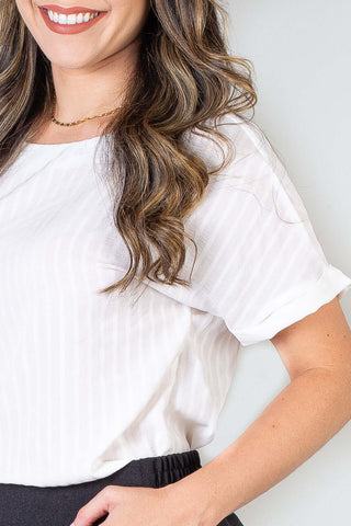 Blusa feminina manga curta 70892 - Enluaze - Vestuário e Acessórios em Couro Legítimo
