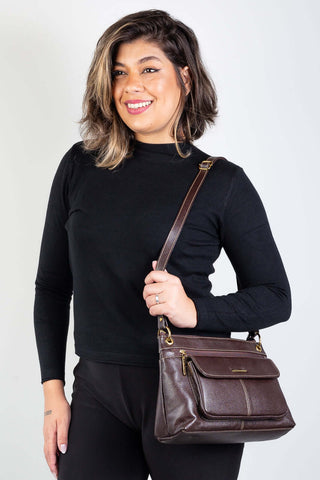 Bolsa tiracolo de couro liso Celine - Enluaze - Bolsas, Mochilas e Acessórios em Couro Legítimo