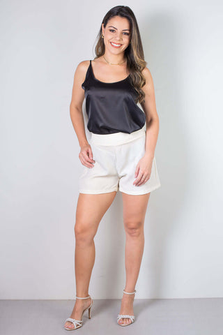 Blusa feminina de alcinha cetim 71103 - Enluaze - Vestuário e Acessórios em Couro Legítimo