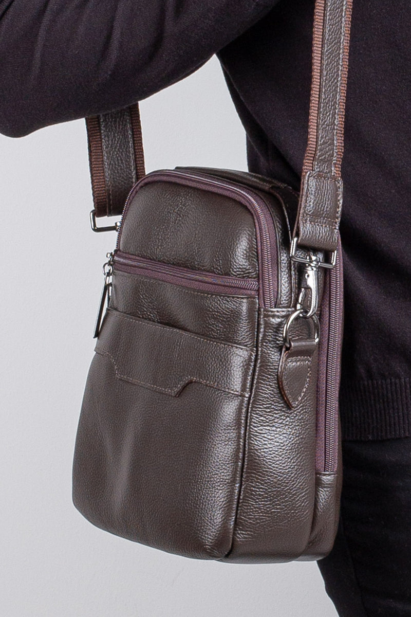 Bolsa transversal com divisórias Fernando