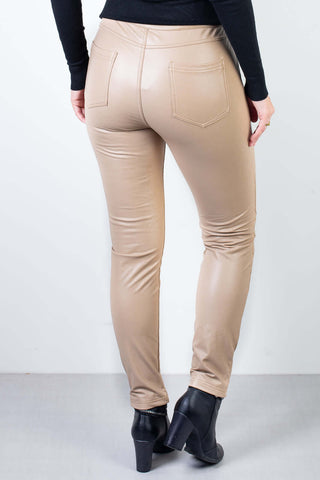 Calça feminina de corino sintético 80471 - Enluaze - Vestuário e Acessórios em Couro Legítimo
