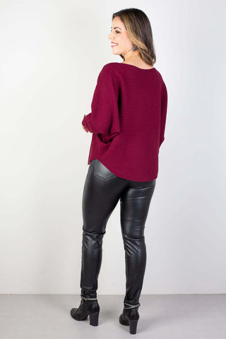 Blusa feminina ponchinho 81196 - Enluaze - Vestuário e Acessórios em Couro Legítimo