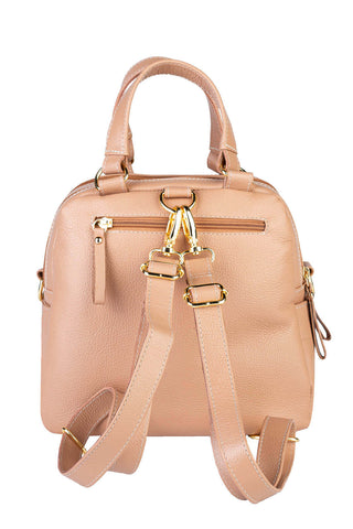 Bolsa mochila 2 em 1 em couro liso Marina - Enluaze - Bolsas, Mochilas e Acessórios em Couro Legítimo