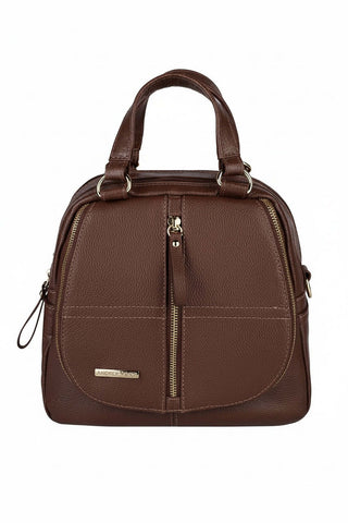 Bolsa mochila 2 em 1 em couro liso Marina - Enluaze - Bolsas, Mochilas e Acessórios em Couro Legítimo