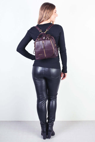 Bolsa mochila 2 em 1 em couro liso Marina - Enluaze - Bolsas, Mochilas e Acessórios em Couro Legítimo