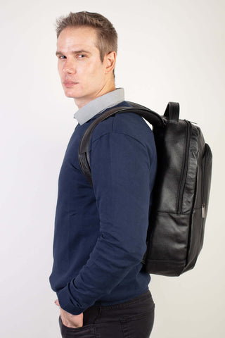 Mochila de couro executiva para notebook Oliver - Enluaze - Bolsas, Mochilas e Acessórios em Couro Legítimo