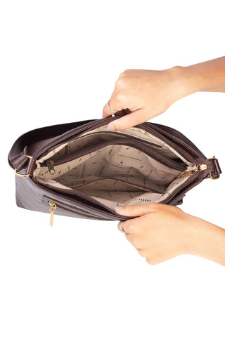 Bolsa transversal de couro liso Antonela - Enluaze - Bolsas, Mochilas e Acessórios em Couro Legítimo