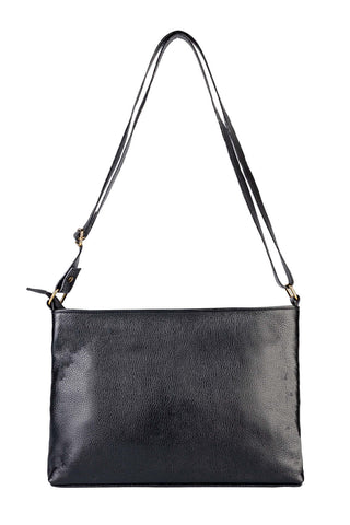 Bolsa transversal de couro liso Antonela - Enluaze - Bolsas, Mochilas e Acessórios em Couro Legítimo